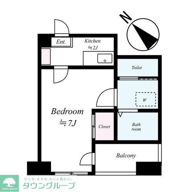 ヴィーダ勝どき(1K/5階)の間取り写真