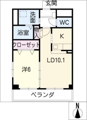 フォルテ(1LDK/3階)の間取り写真