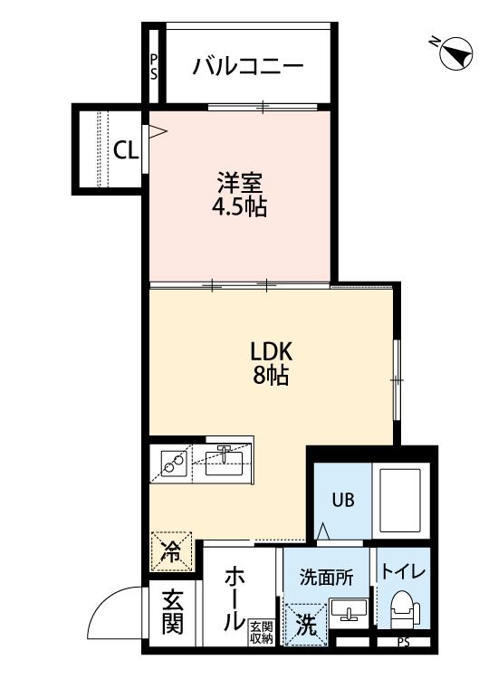 ABETINA TENJIN(1LDK/2階)の間取り写真