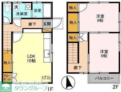 ドリームハイツスズキ3(2LDK/1階)の間取り写真