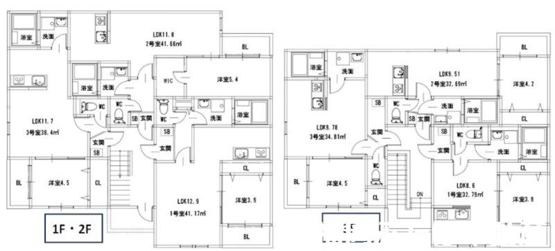 麦野4丁目AP(1LDK/3階)の間取り写真