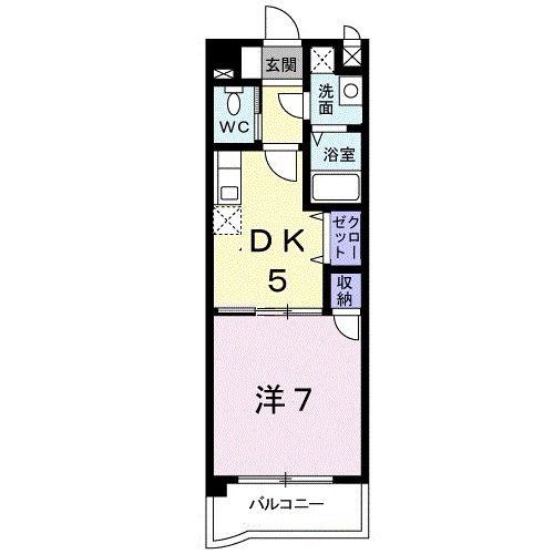 ガーデンパレス秋根(1DK/3階)の間取り写真