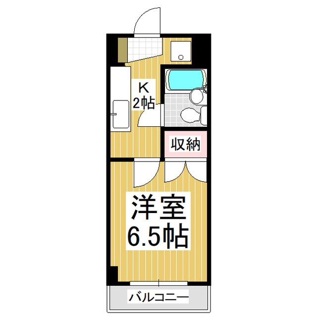 コーポ三輪(1K/2階)の間取り写真