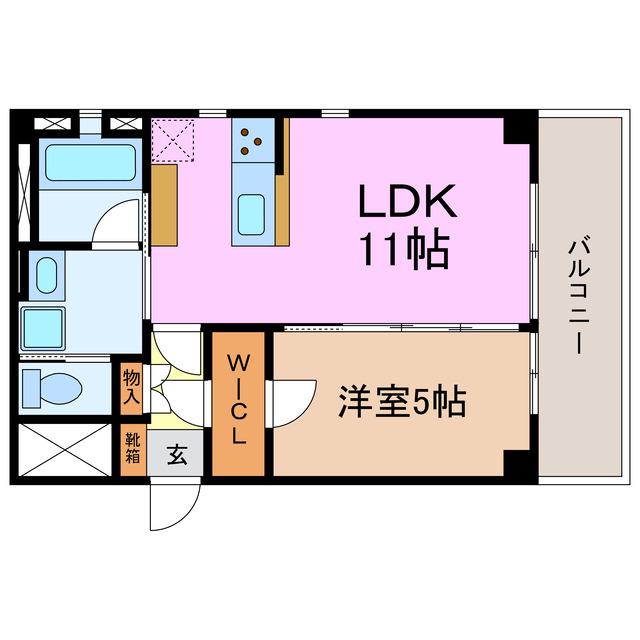 Mガーデン平安(1LDK/3階)の間取り写真