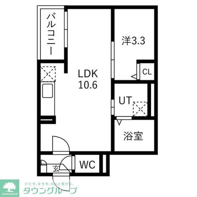 JACK MIYAHARAII(1LDK/3階)の間取り写真