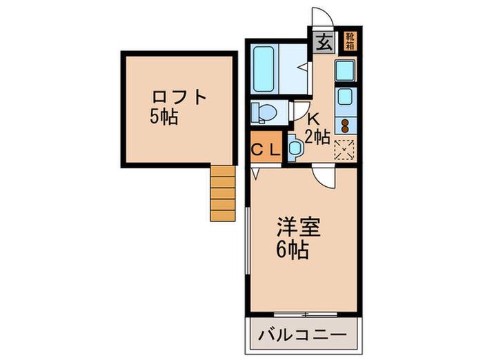 イーストシャイン(1K/1階)の間取り写真