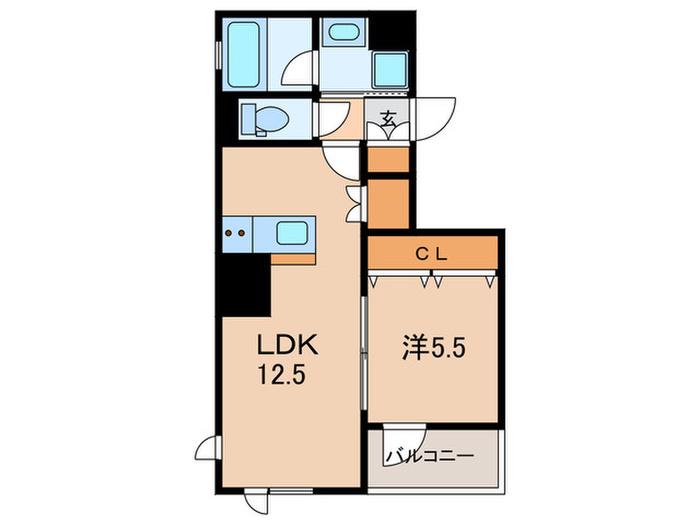 ELVITA SUGAMO(1LDK/5階)の間取り写真