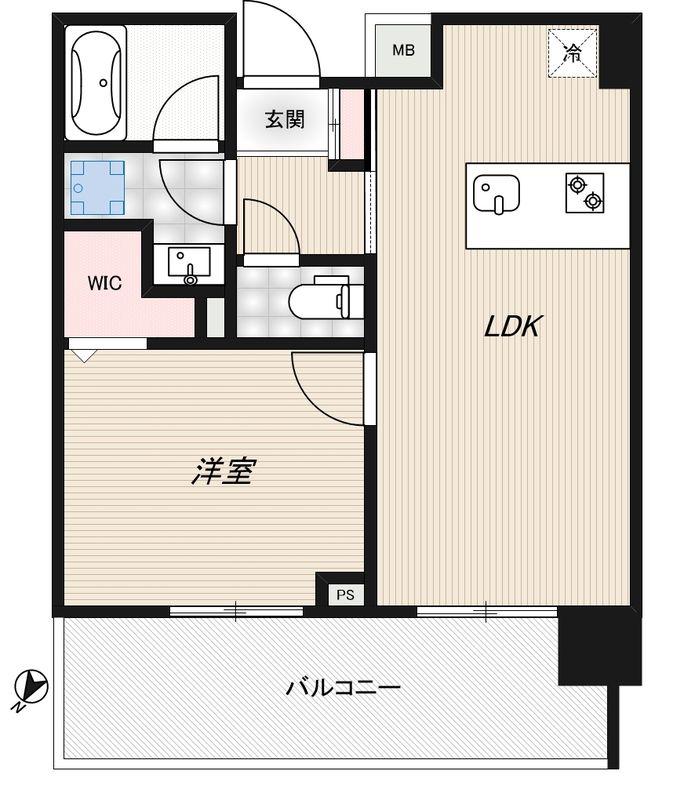 RIDGE豊洲(1LDK/5階)の間取り写真