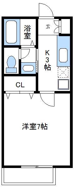 セレエスペランサ(1K/2階)の間取り写真