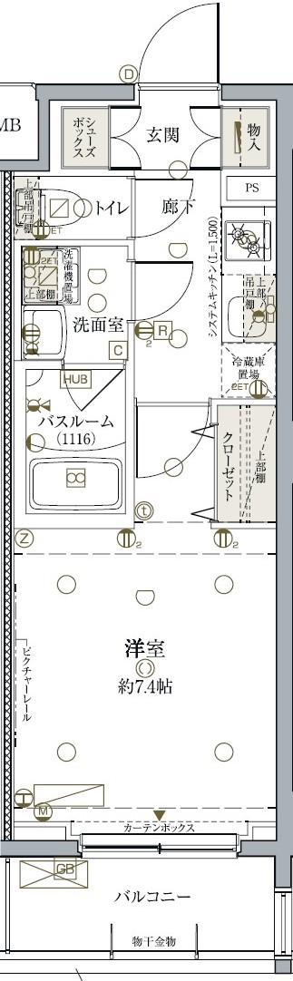 クレヴィスタ板橋ときわ台(1K/3階)の間取り写真