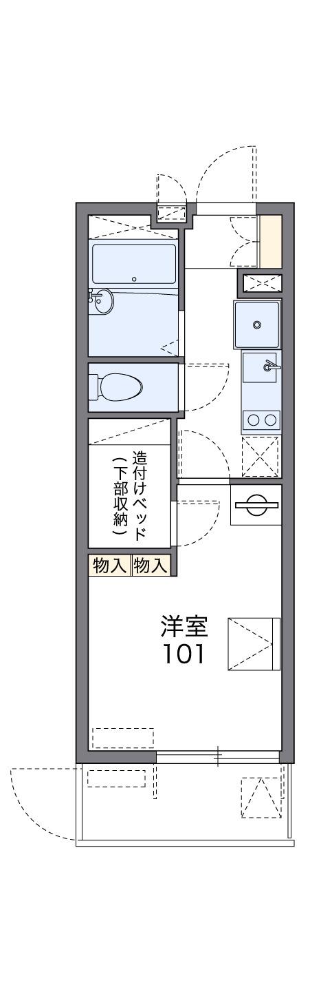 ドエル 桜台(1K/3階)の間取り写真