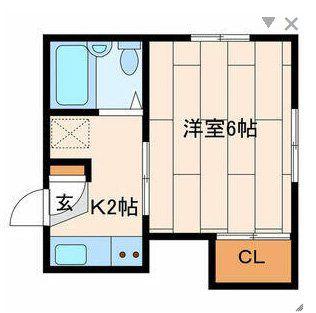 CORPO TOKI(1K/2階)の間取り写真