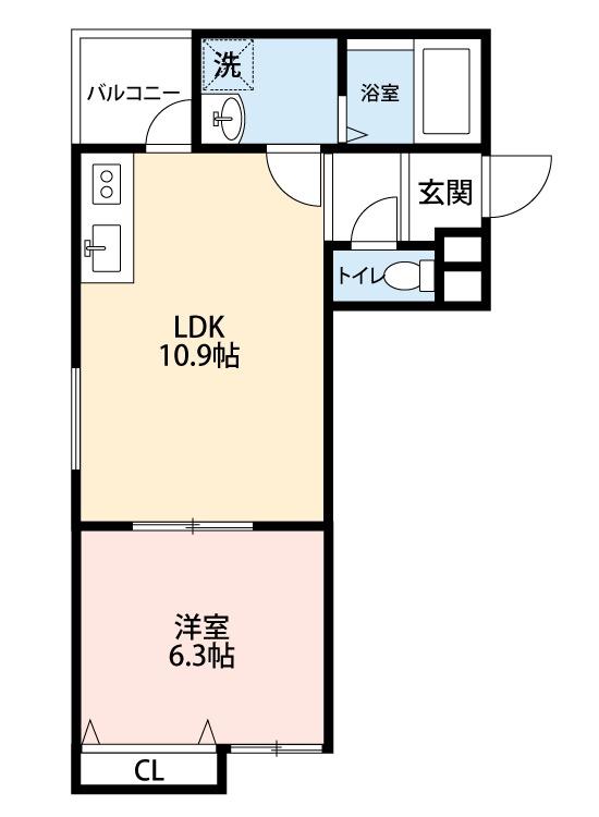 BIENART(1LDK/3階)の間取り写真