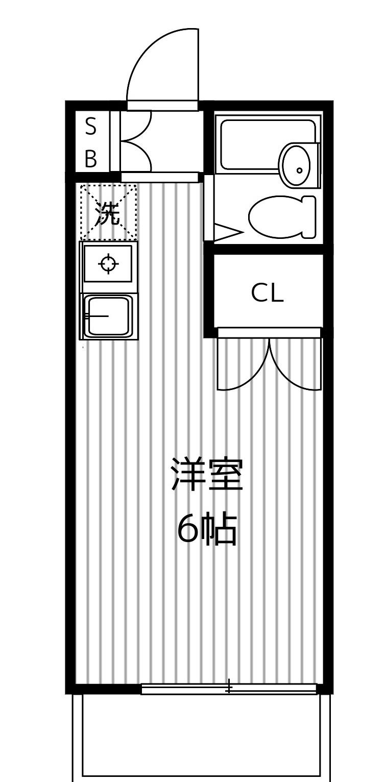 エメラルドハイム上大岡(ワンルーム/2階)の間取り写真