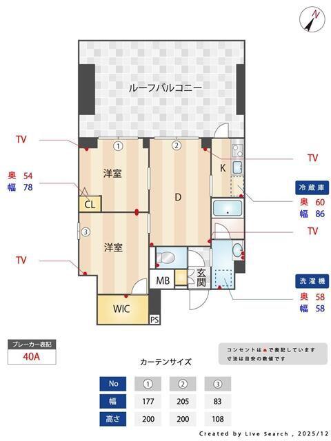 ALIVIS東十条(3K/9階)の間取り写真