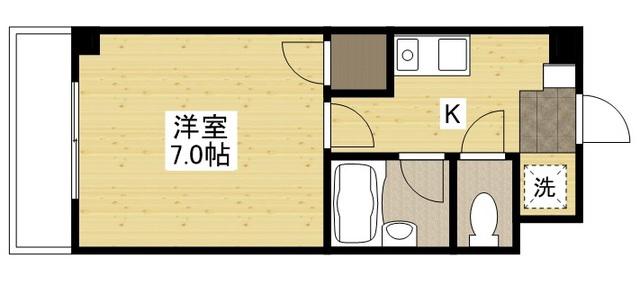 ラフォーレ東原III(1K/1階)の間取り写真