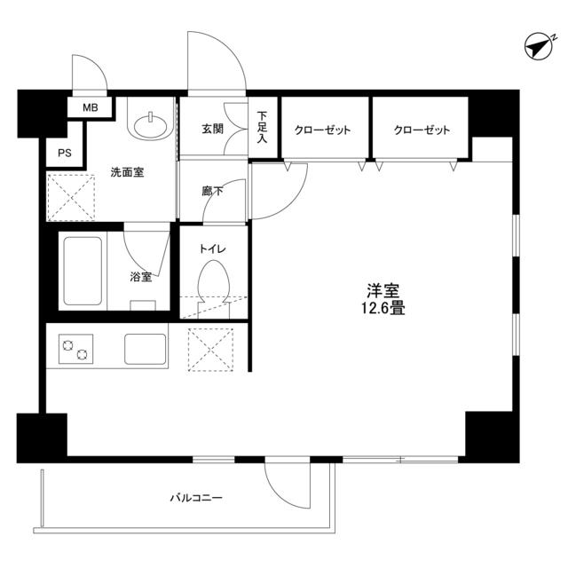SIFFLET ARBRE(ワンルーム/2階)の間取り写真