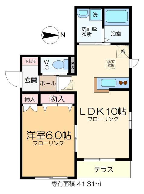 ルミエール メゾン(1LDK/1階)の間取り写真