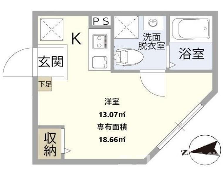 SLB西新井(ワンルーム/2階)の間取り写真