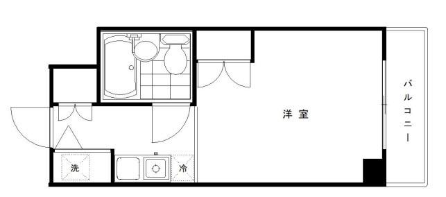 スカイコート蒲田第2(ワンルーム/6階)の間取り写真