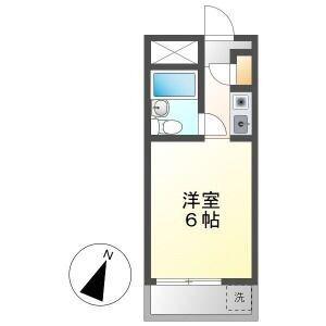 パルティーレ神宮南(1K/4階)の間取り写真