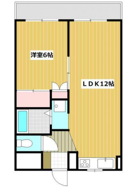 リバブル京町(1LDK/4階)の間取り写真