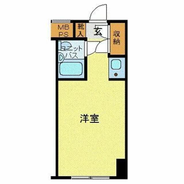 ハローレジデンス西葛西(ワンルーム/2階)の間取り写真