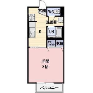SURPLUSESPOIR(1K/1階)の間取り写真