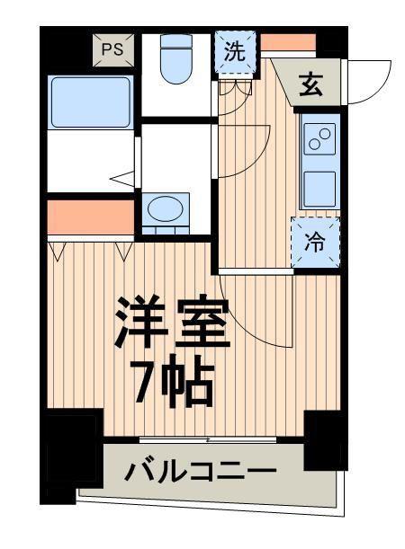 アイル文京白山(1K/4階)の間取り写真