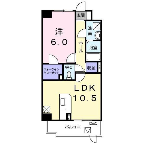 フォレスト光(1LDK/1階)の間取り写真