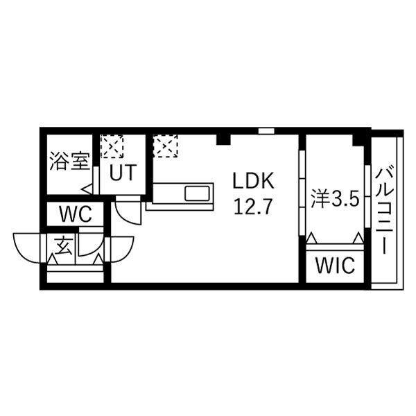 アヴァンセ一宮8/3 内覧可(1LDK/4階)の間取り写真