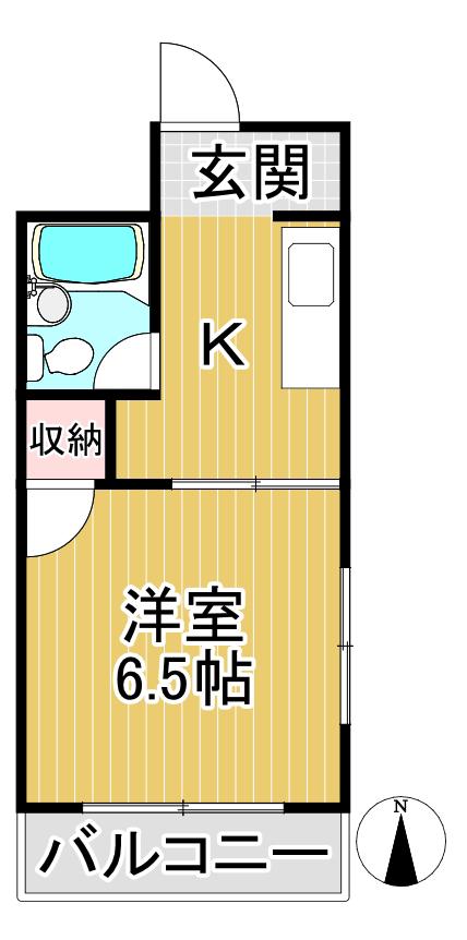 WINTER.NO(1K/1階)の間取り写真