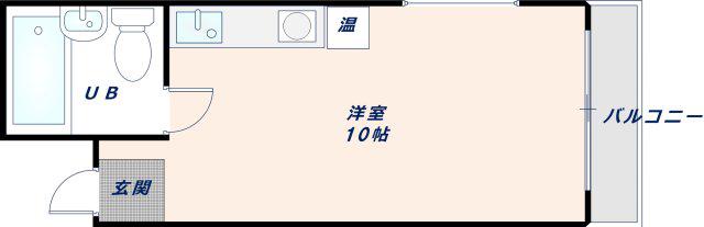 パラシオ利川(ワンルーム/4階)の間取り写真