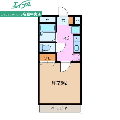 メゾンパンセ(1K/2階)の間取り写真