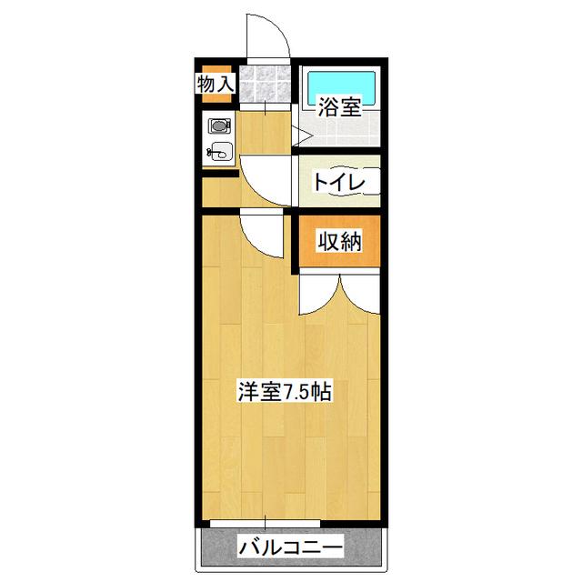 ヴァンテ竜ヶ崎(1K/1階)の間取り写真