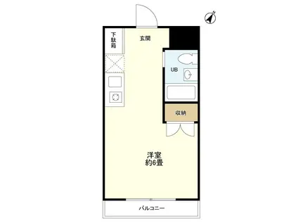 スカイコート日吉第2(ワンルーム/1階)の間取り写真