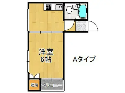ローレルハイツ岡本(1DK/6階)の間取り写真