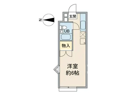 立川栄町フラット(ワンルーム/2階)の間取り写真
