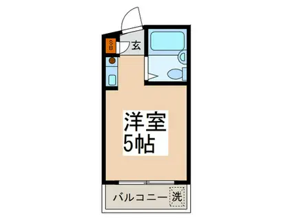 竹田ビル(ワンルーム/3階)の間取り写真