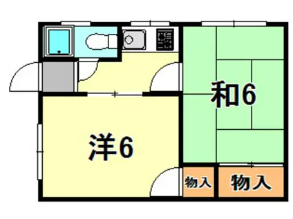 甲南荘(2K/1階)の間取り写真