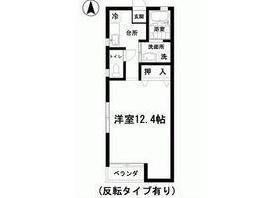 パロスさとがおか(1K/1階)の間取り写真