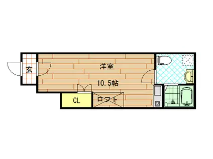 ココファイン岩田III(ワンルーム/1階)の間取り写真