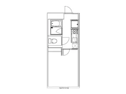 ライブリー加納(1K/2階)の間取り写真