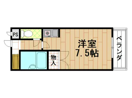 SENTIA八戸ノ里(1K/3階)の間取り写真