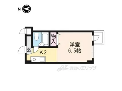 シェモワキタガワ(1K/3階)の間取り写真
