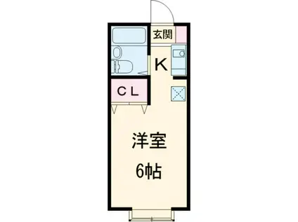 コジャックI(ワンルーム/1階)の間取り写真