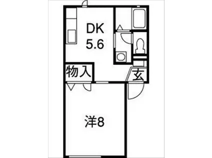 コータコート(1DK/2階)の間取り写真