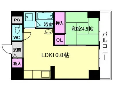 日生ロイヤルマンション十三(1LDK/6階)の間取り写真