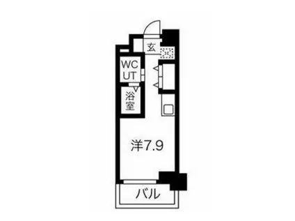 クラリッサ川崎イースト(ワンルーム/2階)の間取り写真