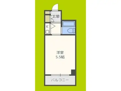 朝日プラザ新大阪アネックス(ワンルーム/5階)の間取り写真